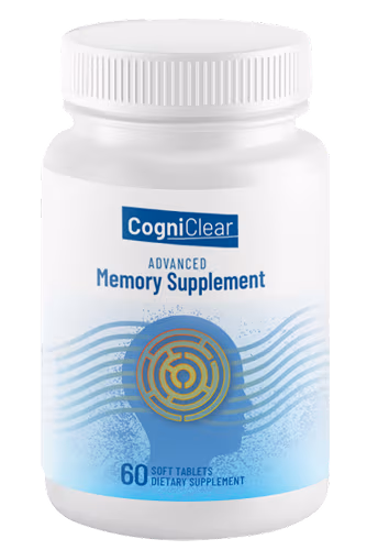Bottle of CogniClear Advanced Memory Supplement, 60 tablets